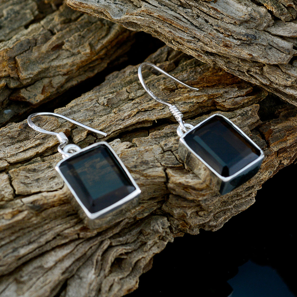 Smoky-Quartz-German-Min-seo-multiple-Dangle-Brown-Silver-Earring