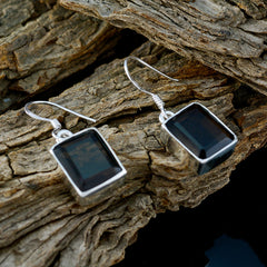 Smoky-Quartz-German-Min-seo-multiple-Dangle-Brown-Silver-Earring