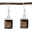 Smoky-Quartz-German-Min-seo-multiple-Dangle-Brown-Silver-Earring