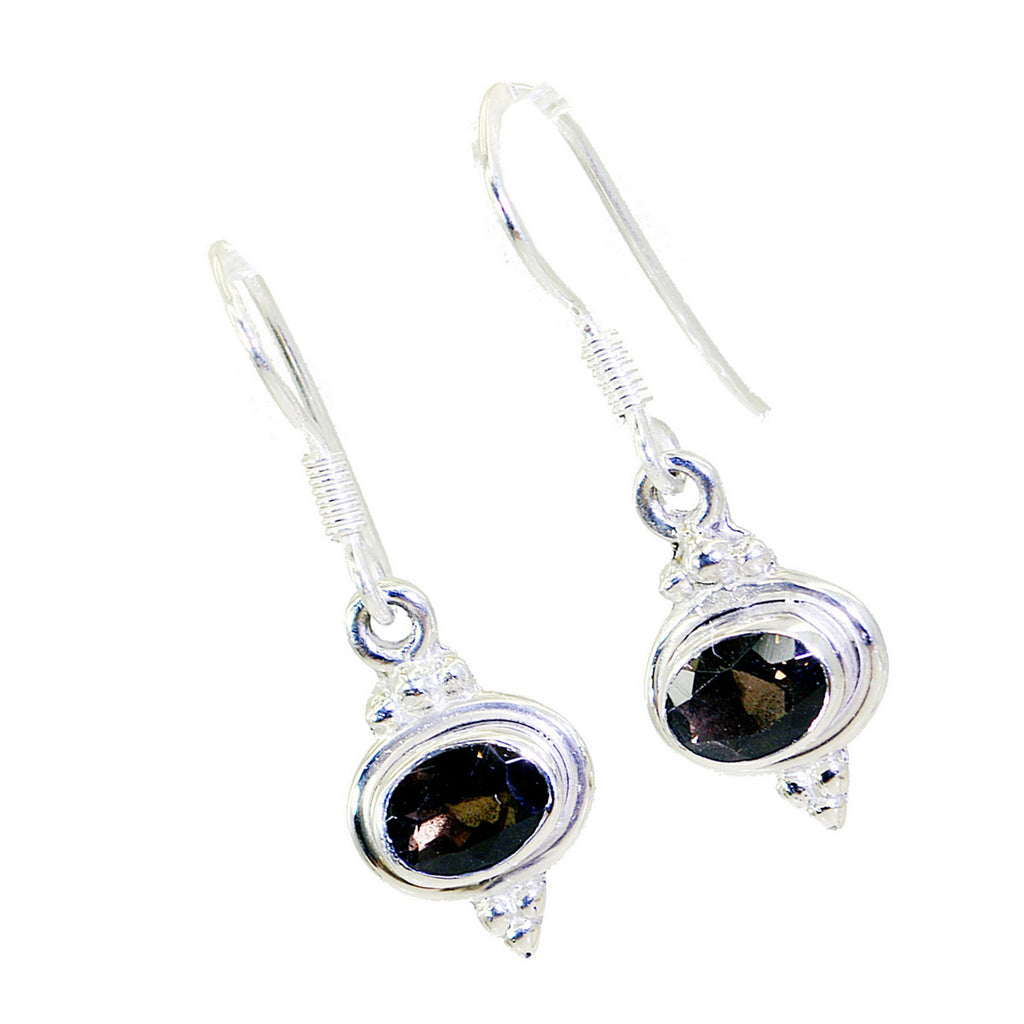 Smoky-Quartz-African-Naomi-multiple-Dangle-Brown-925-Silver-Earring