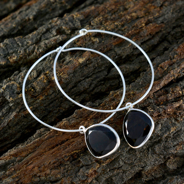 Smoky-Quartz-Korean-Soo-jin-multiple-Dangle-Brown-Silver-Earring