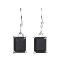 Smoky-Quartz-Latin-American-Zoe-Solitaire-Dangle-Brown-925-Sterling-Silver-Earring