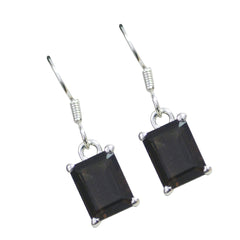 Smoky-Quartz-Latin-American-Zoe-Solitaire-Dangle-Brown-925-Sterling-Silver-Earring