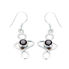 Smoky-Quartz-Italian-Hua-Solitaire-Dangle-Brown-925-Sterling-Silver-Earring