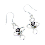 Smoky-Quartz-Italian-Hua-Solitaire-Dangle-Brown-925-Sterling-Silver-Earring