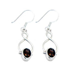 Smoky-Quartz-Australian-Yuna-Solitaire-Dangle-Brown-925-Silver-Earring