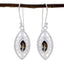 Smoky-Quartz-Russian-Ángeles-Solitaire-Dangle-Brown-925-Sterling-Silver-Earring