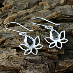 Smoky-Quartz-Moroccan-Nari-Solitaire-Dangle-Brown-92.5-Silver-Earring