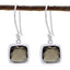 Smoky-Quartz-American-Bruna-Solitaire-Dangle-Brown-Silver-Earring