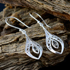 Smoky-Quartz-Korean-Camila-Solitaire-Dangle-Brown-Silver-Earring