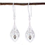 Smoky-Quartz-Korean-Camila-Solitaire-Dangle-Brown-Silver-Earring