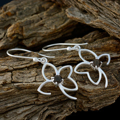 Smoky-Quartz-Latin-American-Katarina-Solitaire-Dangle-Brown-92.5-Silver-Earring