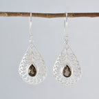 Smoky-Quartz-Australian-Daniela-Solitaire-Dangle-Brown-92.5-Silver-Earring