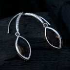 Smoky-Quartz-French-Fernanda-Solitaire-Dangle-Brown-92.5-Silver-Earring