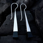 Smoky-Quartz-Italian-Emi-Solitaire-Dangle-Brown-925-Silver-Earring