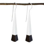 Smoky-Quartz-Italian-Emi-Solitaire-Dangle-Brown-925-Silver-Earring