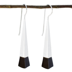 Smoky-Quartz-Italian-Emi-Solitaire-Dangle-Brown-925-Silver-Earring