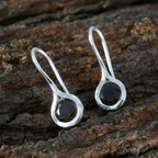 Smoky-Quartz-Latin-American-Kennedy-Solitaire-Dangle-Brown-Silver-Earring