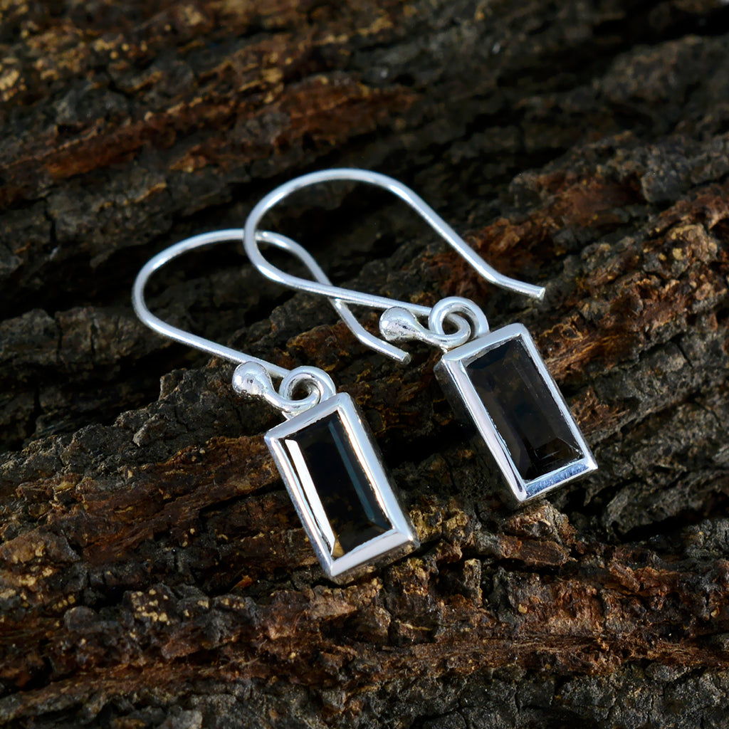 Smoky-Quartz-Mexican-Mia-Solitaire-Dangle-Brown-92.5-Silver-Earring