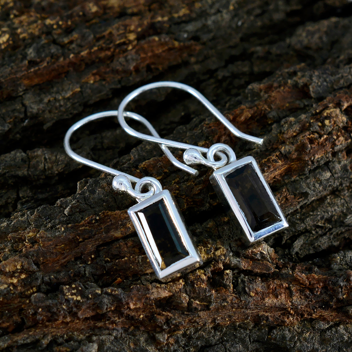 Smoky-Quartz-Mexican-Mia-Solitaire-Dangle-Brown-92.5-Silver-Earring