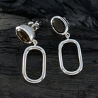 Smoky-Quartz-Egyptian-Ivana-Solitaire-Stud-Brown-Sterling-Silver-Earring