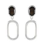 Smoky-Quartz-Egyptian-Ivana-Solitaire-Stud-Brown-Sterling-Silver-Earring
