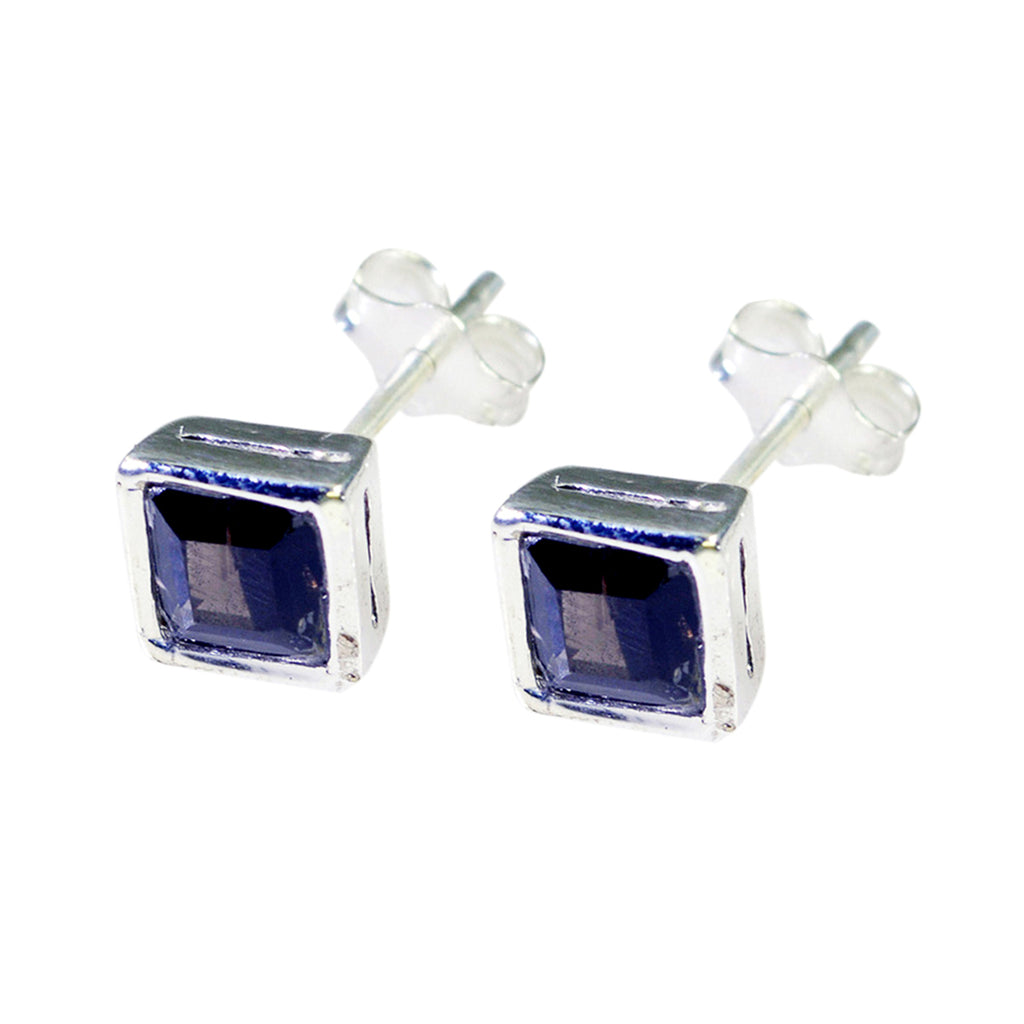 Smoky-Quartz-Korean-Julia-Solitaire-Stud-Brown-Silver-Earring