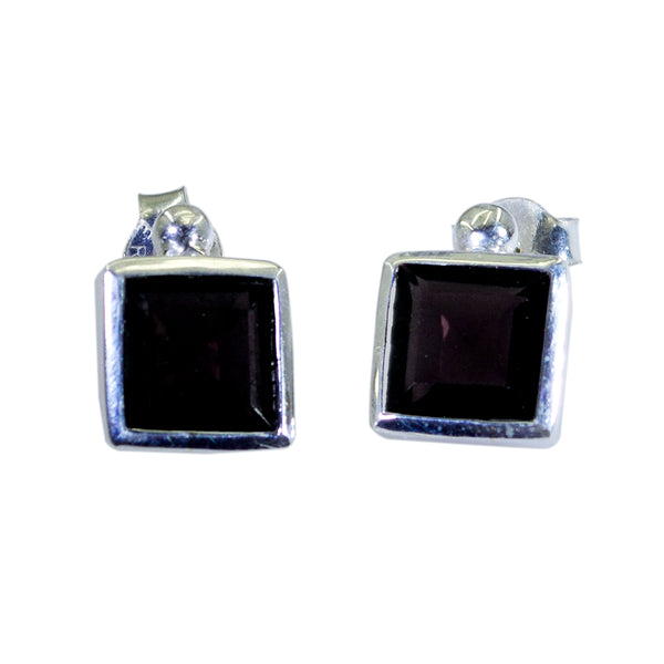 Smoky-Quartz-Japanese-Julieta-Solitaire-Stud-Brown-925-Silver-Earring