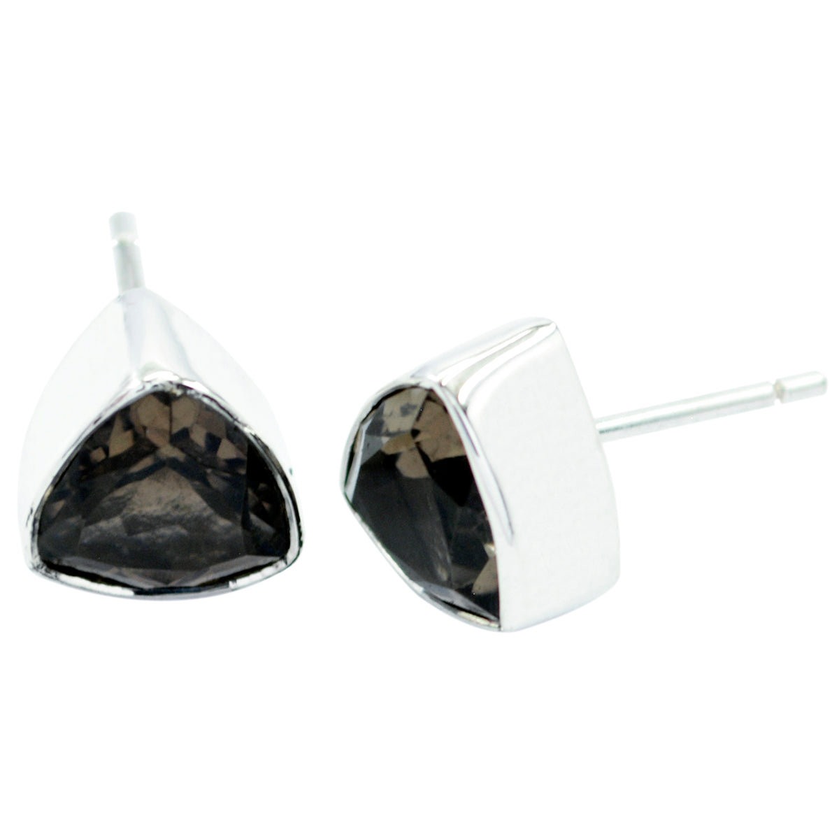Smoky-Quartz-Turkish-Laura-Solitaire-Stud-Brown-925-Sterling-Silver-Earring