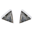Smoky-Quartz-Middle-Eastern-Lourdes-Solitaire-Stud-Brown-Silver-Earring