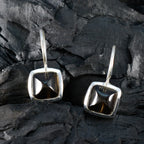 Smoky-Quartz-Turkish-Dayana-Solitaire-Dangle-Brown-925-Sterling-Silver-Earring
