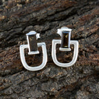 Smoky-Quartz-Australian-Gabriela-Solitaire-Stud-Brown-92.5-Silver-Earring