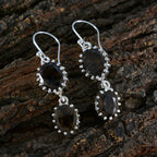 Smoky-Quartz-Italian-Lili-Toi-et-Moi-Dangle-Brown-92.5-Silver-Earring