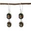Smoky-Quartz-Italian-Lili-Toi-et-Moi-Dangle-Brown-92.5-Silver-Earring