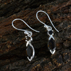 Smoky-Quartz-Egyptian-Nella-Toi-et-Moi-Dangle-Brown-Sterling-Silver-Earring