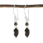 Smoky-Quartz-Egyptian-Nella-Toi-et-Moi-Dangle-Brown-Sterling-Silver-Earring