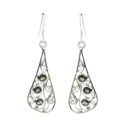 Smoky-Quartz-Latin-American-Valentina-multiple-Dangle-Brown-Sterling-Silver-Earring