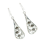 Smoky-Quartz-Latin-American-Valentina-multiple-Dangle-Brown-Sterling-Silver-Earring