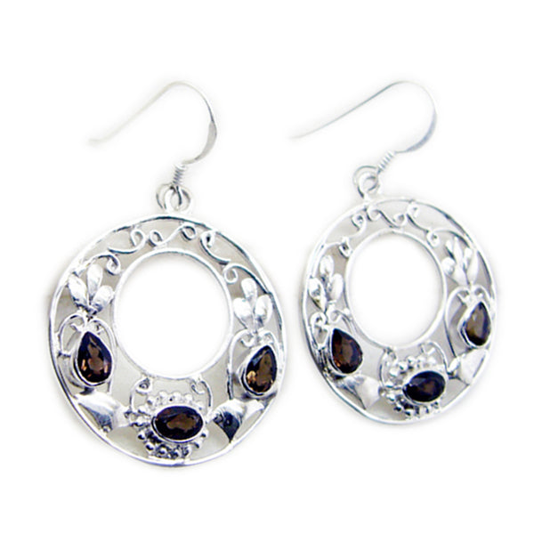 Smoky-Quartz-French-Micaela-multiple-Dangle-Brown-Sterling-Silver-Earring