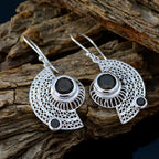 Smoky-Quartz-Australian-Hannah-multiple-Dangle-Brown-Sterling-Silver-Earring