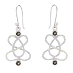 Smoky-Quartz-Moroccan-Noelia-multiple-Dangle-Brown-925-Silver-Earring