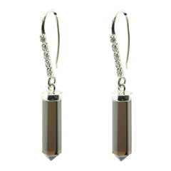 Smoky-Quartz-Egyptian-Patricia-multiple-Dangle-Brown-Sterling-Silver-Earring