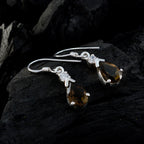 Smoky-Quartz-American-Paula-multiple-Dangle-Brown-92.5-Silver-Earring