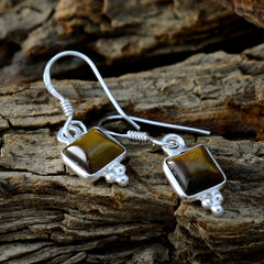 Tiger-Eye-German-Mariana-multiple-Dangle-Brown-925-Silver-Earring