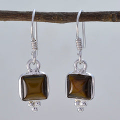 Tiger-Eye-German-Mariana-multiple-Dangle-Brown-925-Silver-Earring