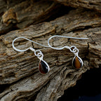 Tiger-Eye-Korean-Pilar-multiple-Dangle-Brown-925-Silver-Earring