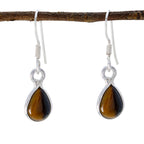Tiger-Eye-Korean-Pilar-multiple-Dangle-Brown-925-Silver-Earring