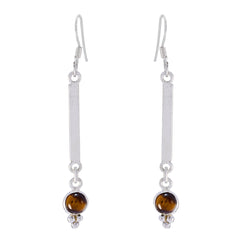 Tiger-Eye-Mexican-Ellie-multiple-Dangle-Brown-Sterling-Silver-Earring