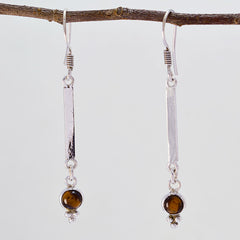Tiger-Eye-Mexican-Ellie-multiple-Dangle-Brown-Sterling-Silver-Earring