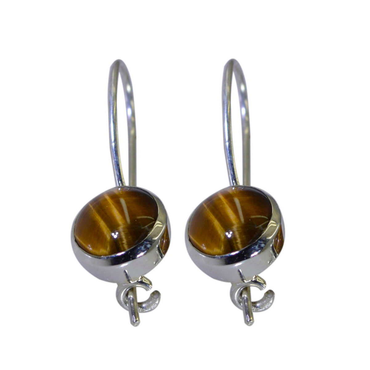 Tiger-Eye-Turkish-Renata-multiple-Dangle-Brown-925-Sterling-Silver-Earring Hoofdafbeelding